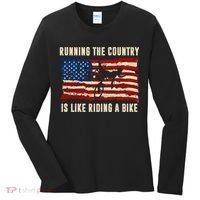 Running The Country Is Like Riding A Bike Women's Long Sleeve Shirt thumb 0