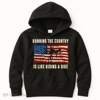 Running The Country Is Like Riding A Bike Kids Hoodie thumb 0