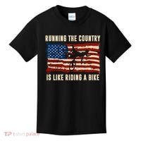 Running The Country Is Like Riding A Bike Kids T-Shirt thumb 0