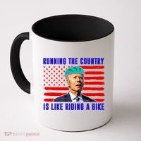 Running The Country Is Like Riding A Bike Funny Biden Coffee Mug thumb 0