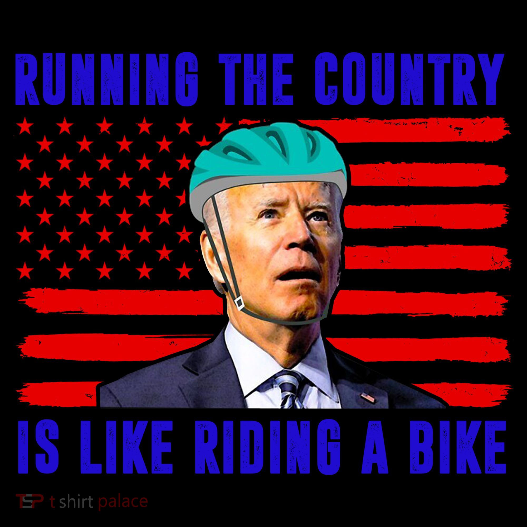Running The Country Is Like Riding A Bike Funny Biden Coffee Mug