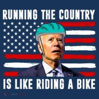 Running The Country Is Like Riding A Bike Funny Biden Coaster thumb 2