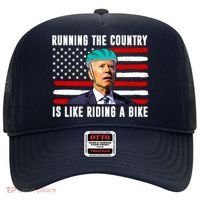 Running The Country Is Like Riding A Bike Funny Biden Hat thumb 0