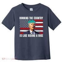 Running The Country Is Like Riding A Bike Funny Biden Toddler T-Shirt thumb 0