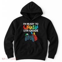 Ready To Crush 5th Grade Fifth Video Gamer Back School Hoodie thumb 0