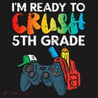 Ready To Crush 5th Grade Fifth Video Gamer Back School Hoodie thumb 7