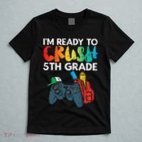 Ready To Crush 5th Grade Fifth Video Gamer Back School T-Shirt thumb 5