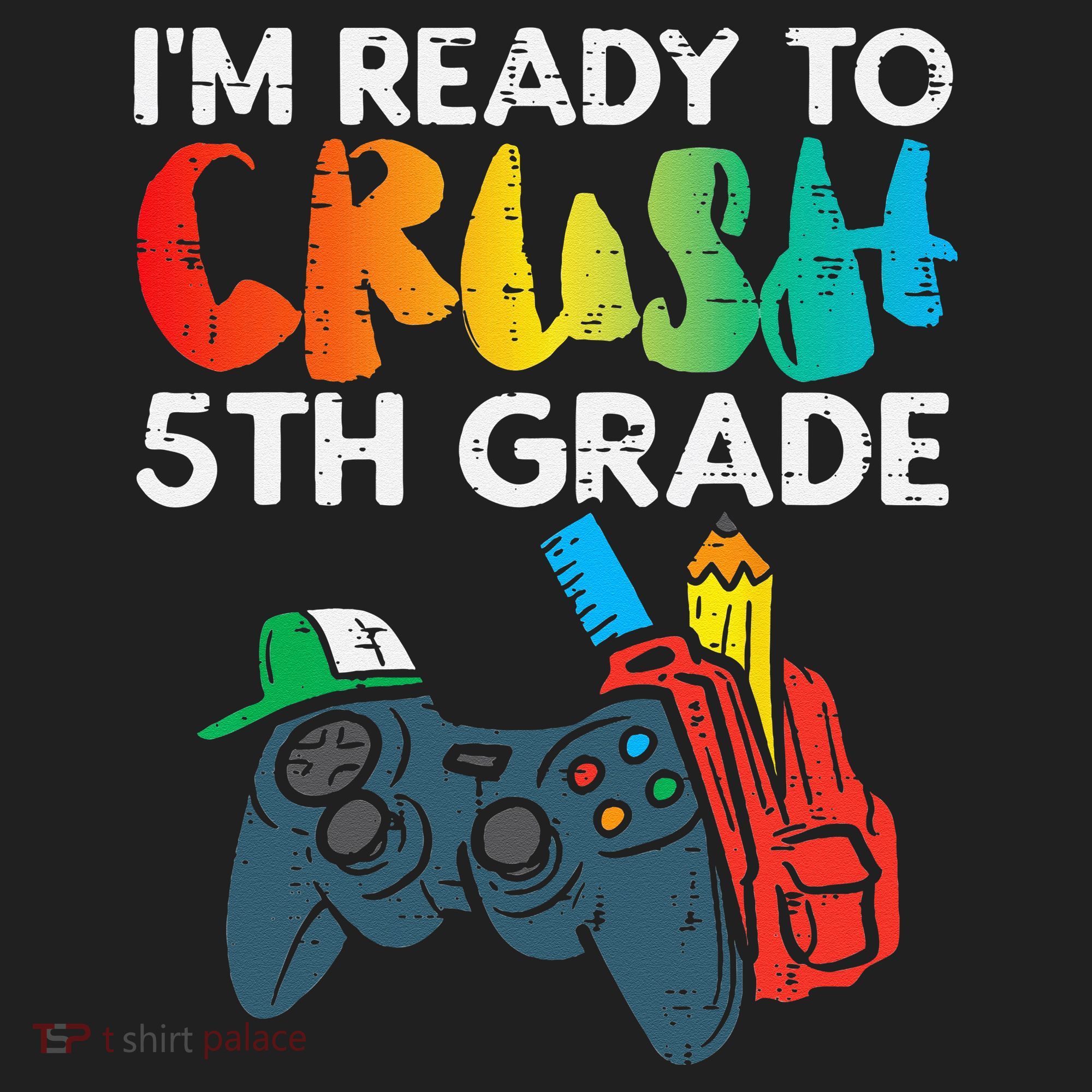Ready To Crush 5th Grade Fifth Video Gamer Back School Beanie