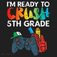 Ready To Crush 5th Grade Fifth Video Gamer Back School Hat thumb 2
