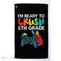 Ready To Crush 5th Grade Fifth Video Gamer Back School Golf Towel thumb 0