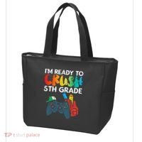 Ready To Crush 5th Grade Fifth Video Gamer Back School Tote Bag thumb 3