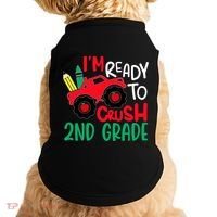 Ready To Crush First Grade 1st Day Of School Monster Truck Gift Doggie Tank thumb 0