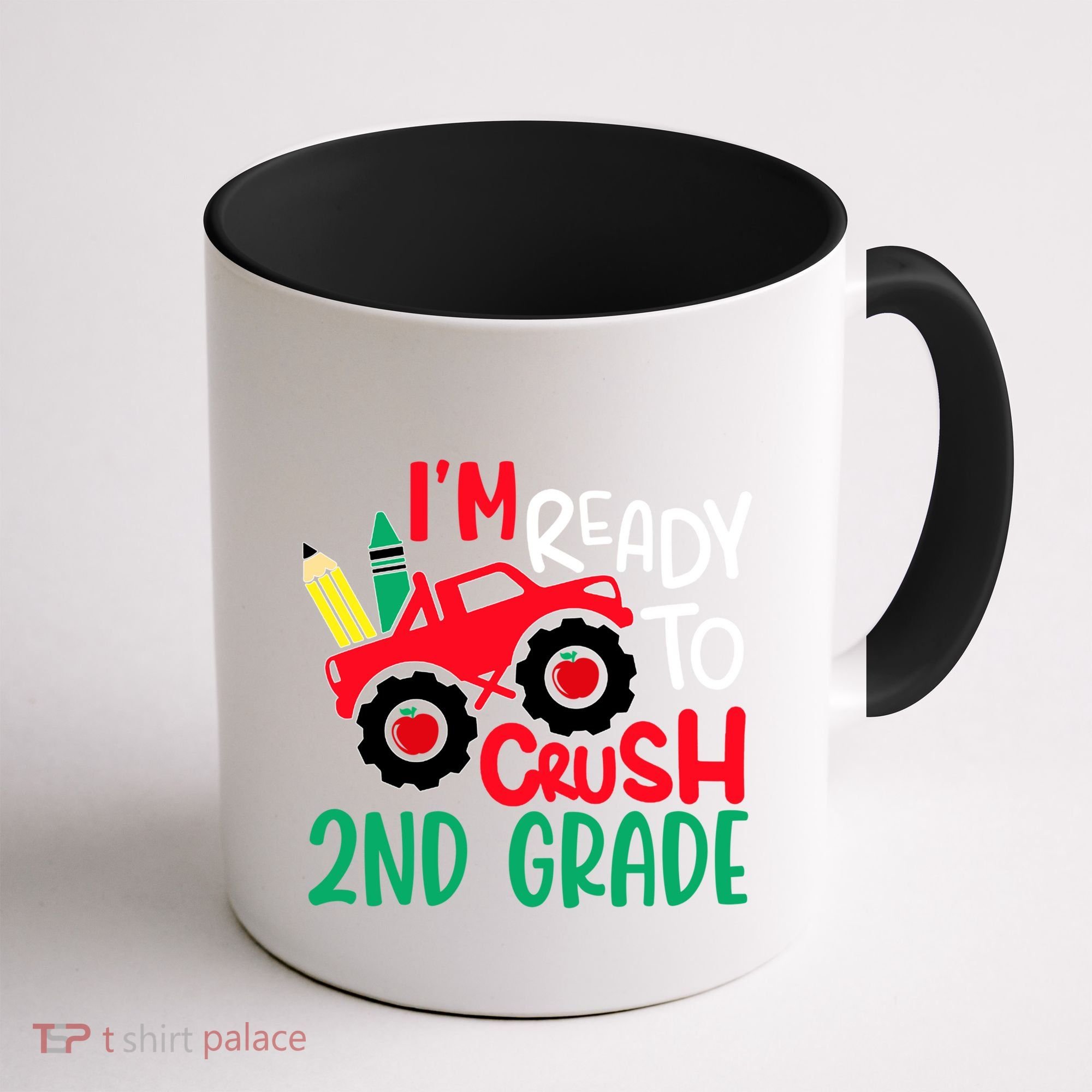 Ready To Crush First Grade 1st Day Of School Monster Truck Gift Coffee Mug