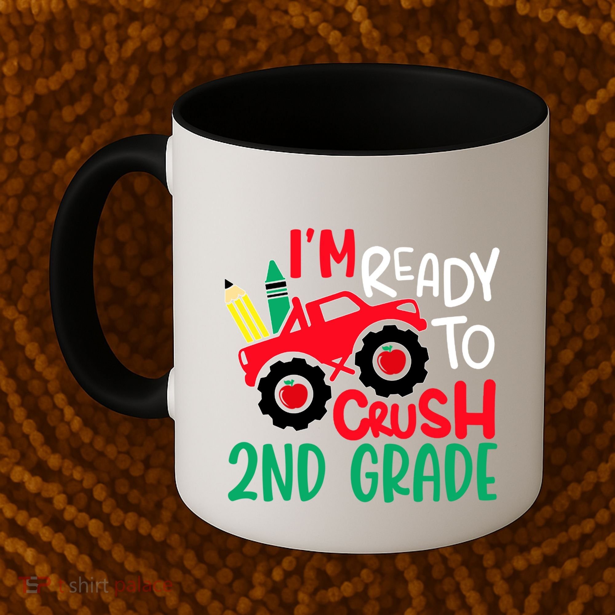 Ready To Crush First Grade 1st Day Of School Monster Truck Gift Coffee Mug