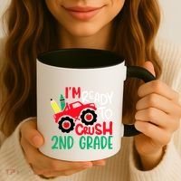 Ready To Crush First Grade 1st Day Of School Monster Truck Gift Coffee Mug thumb 3