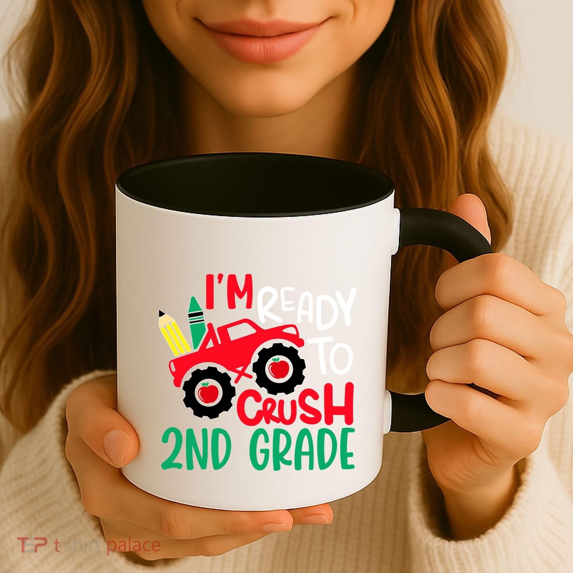 Ready To Crush First Grade 1st Day Of School Monster Truck Gift Coffee Mug