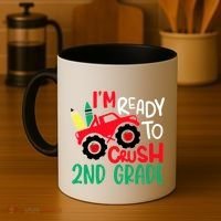 Ready To Crush First Grade 1st Day Of School Monster Truck Gift Coffee Mug thumb 4