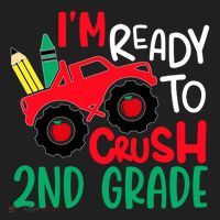 Ready To Crush First Grade 1st Day Of School Monster Truck Gift Beanie thumb 2