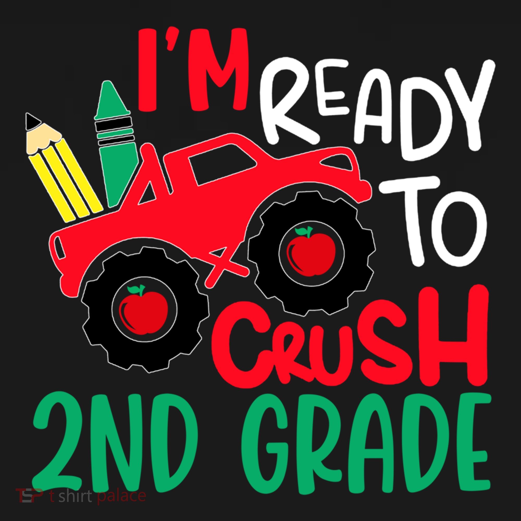 Ready To Crush First Grade 1st Day Of School Monster Truck Gift Pajama Set