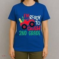 Ready To Crush First Grade 1st Day Of School Monster Truck Gift T-Shirt thumb 4