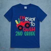 Ready To Crush First Grade 1st Day Of School Monster Truck Gift T-Shirt thumb 5