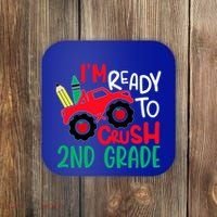 Ready To Crush First Grade 1st Day Of School Monster Truck Gift Coaster thumb 0
