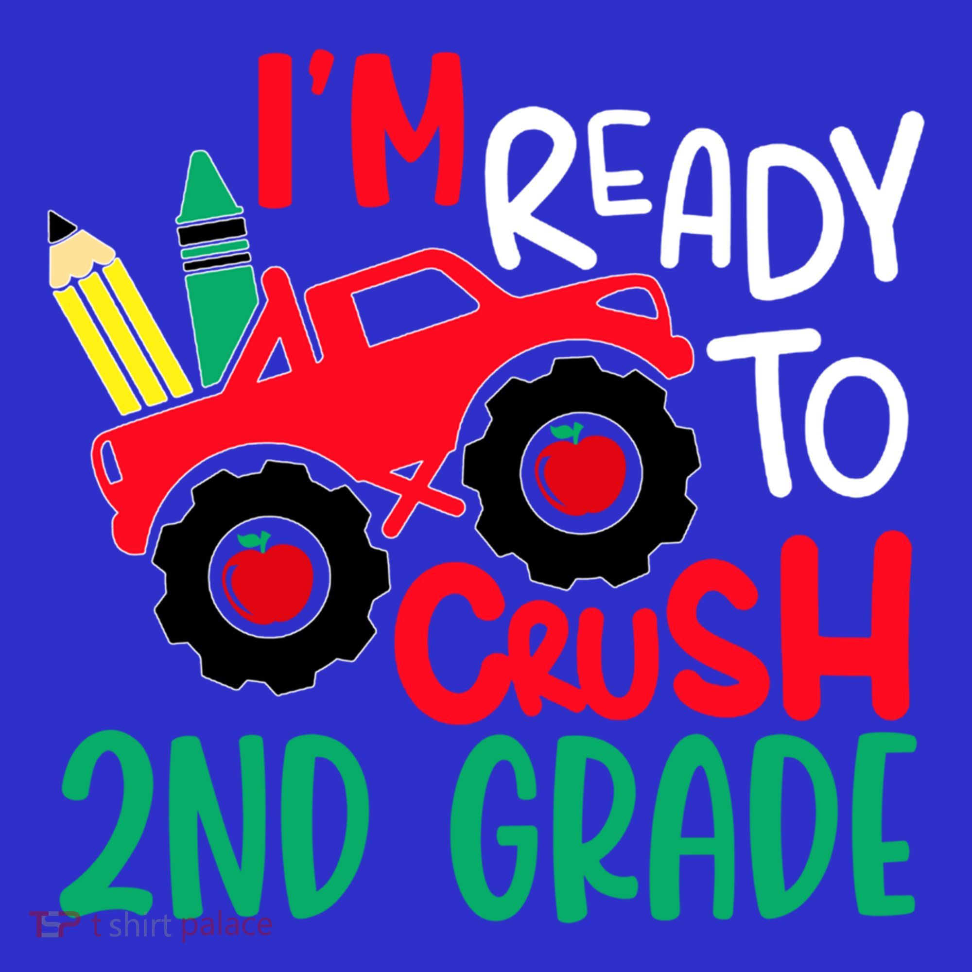 Ready To Crush First Grade 1st Day Of School Monster Truck Gift Mousepad
