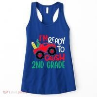 Ready To Crush First Grade 1st Day Of School Monster Truck Gift Women's Tank Top thumb 0