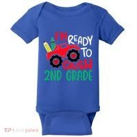 Ready To Crush First Grade 1st Day Of School Monster Truck Gift Baby Bodysuit thumb 0