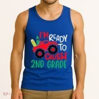 Ready To Crush First Grade 1st Day Of School Monster Truck Gift Tank Top thumb 3