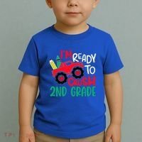 Ready To Crush First Grade 1st Day Of School Monster Truck Gift Toddler T-Shirt thumb 2