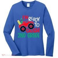 Ready To Crush First Grade 1st Day Of School Monster Truck Gift Women's Long Sleeve Shirt thumb 0