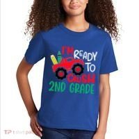Ready To Crush First Grade 1st Day Of School Monster Truck Gift Kids T-Shirt thumb 2