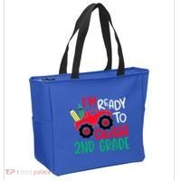 Ready To Crush First Grade 1st Day Of School Monster Truck Gift Tote Bag thumb 2