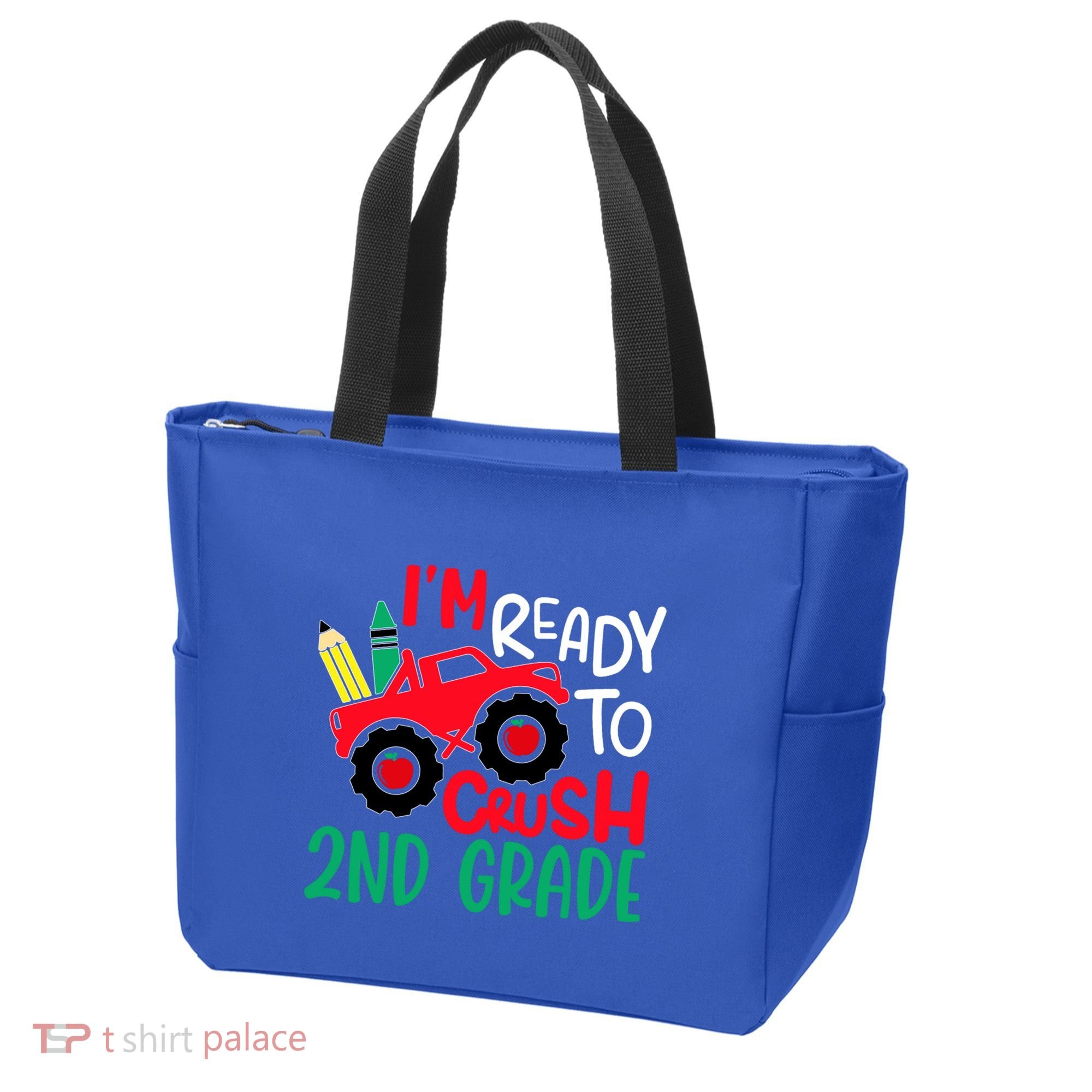 Ready To Crush First Grade 1st Day Of School Monster Truck Gift Tote Bag