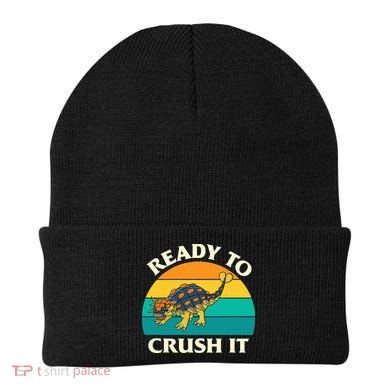 Ready To Crush It Dinosaur Dino Paleontologist Ankylosaurus Beanie