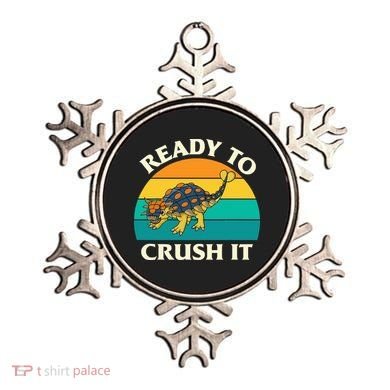 Ready To Crush It Dinosaur Dino Paleontologist Ankylosaurus Ornament