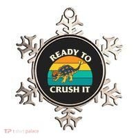 Ready To Crush It Dinosaur Dino Paleontologist Ankylosaurus Ornament thumb 0