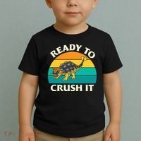 Ready To Crush It Dinosaur Dino Paleontologist Ankylosaurus Toddler T-Shirt thumb 2