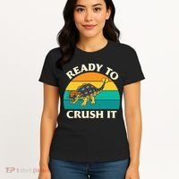 Ready To Crush It Dinosaur Dino Paleontologist Ankylosaurus Women's T-Shirt thumb 4