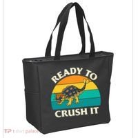 Ready To Crush It Dinosaur Dino Paleontologist Ankylosaurus Tote Bag thumb 2