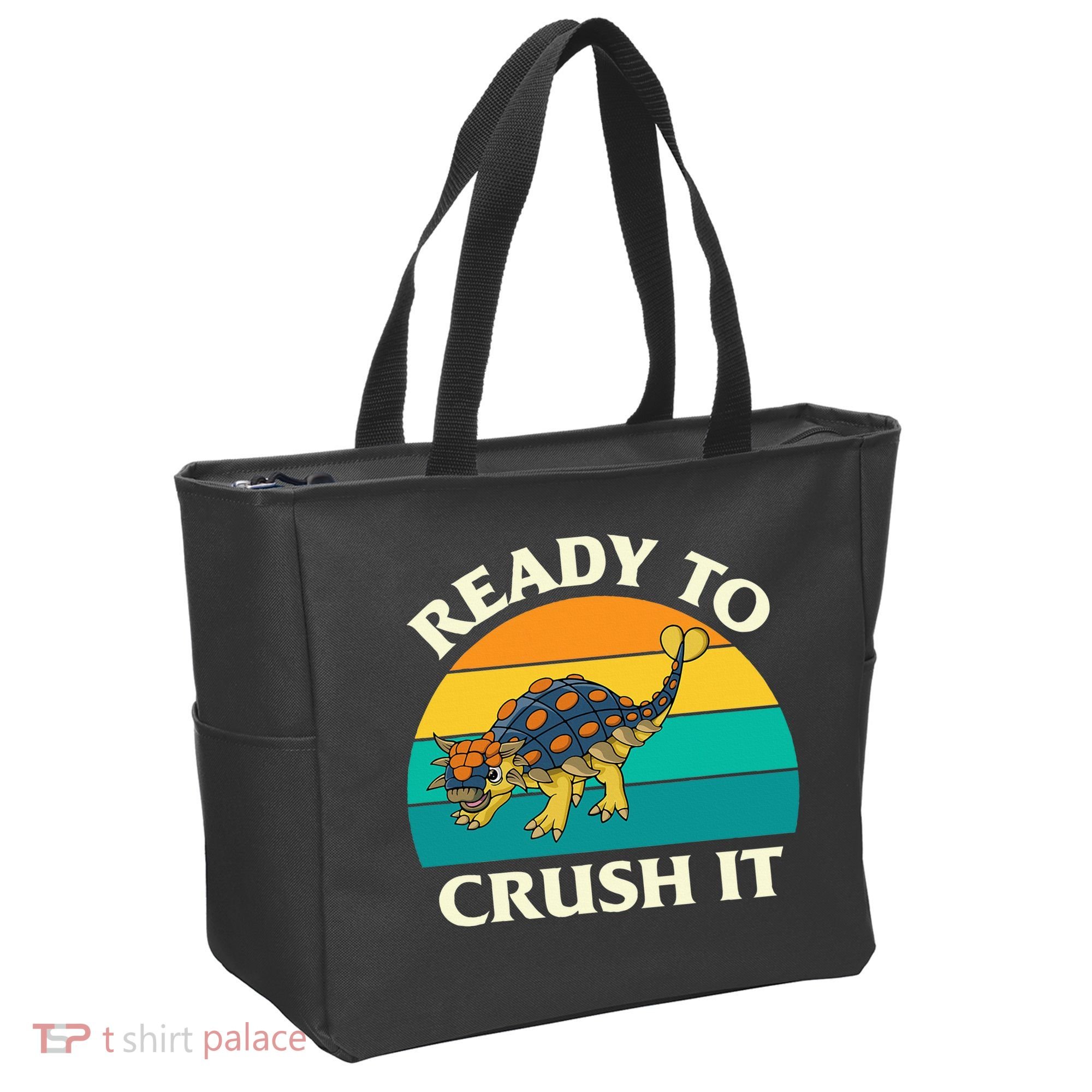 Ready To Crush It Dinosaur Dino Paleontologist Ankylosaurus Tote Bag