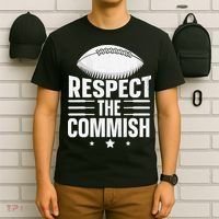 Respect The Commish Fantasy Football Commish T-Shirt thumb 6