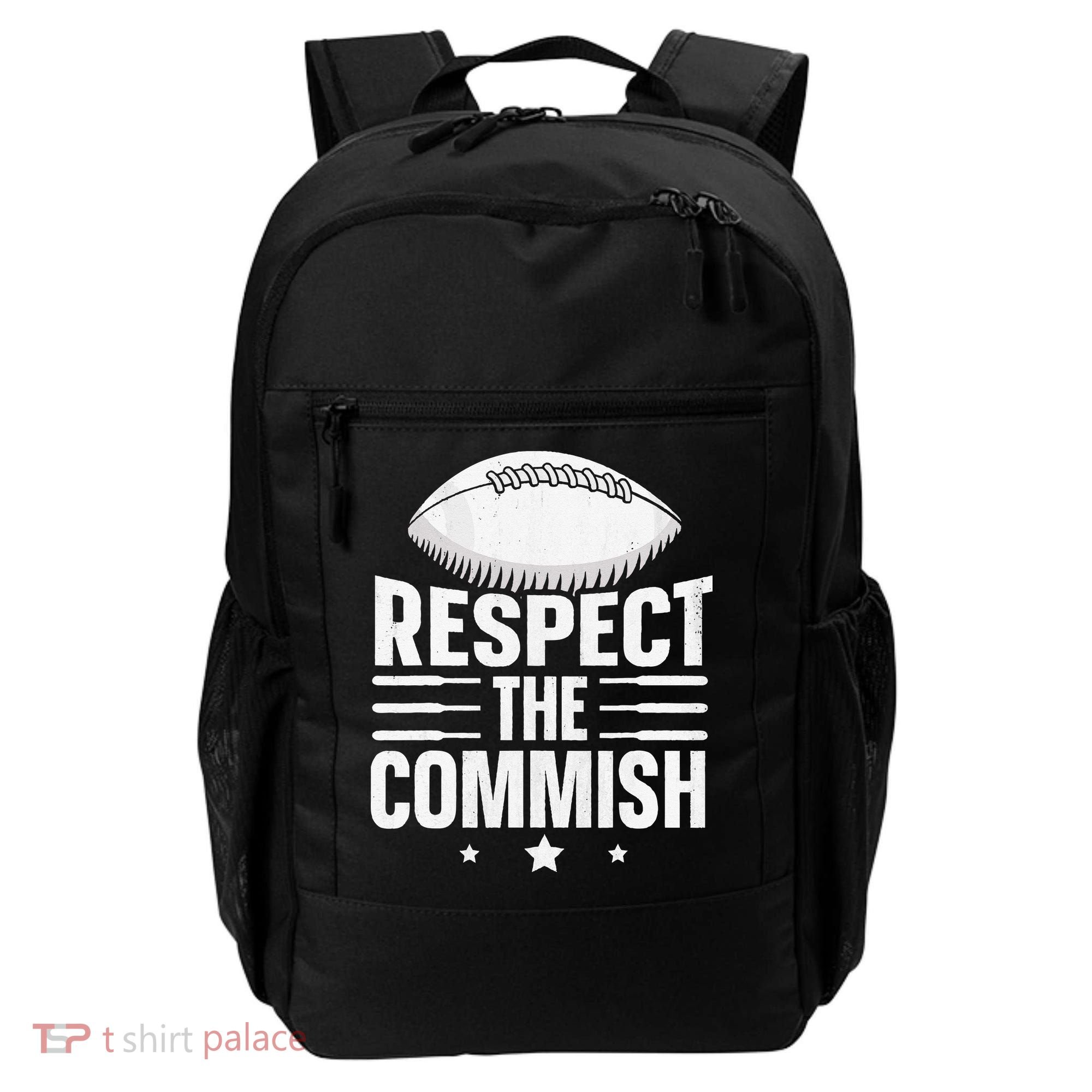 Respect The Commish Fantasy Football Commish Backpack