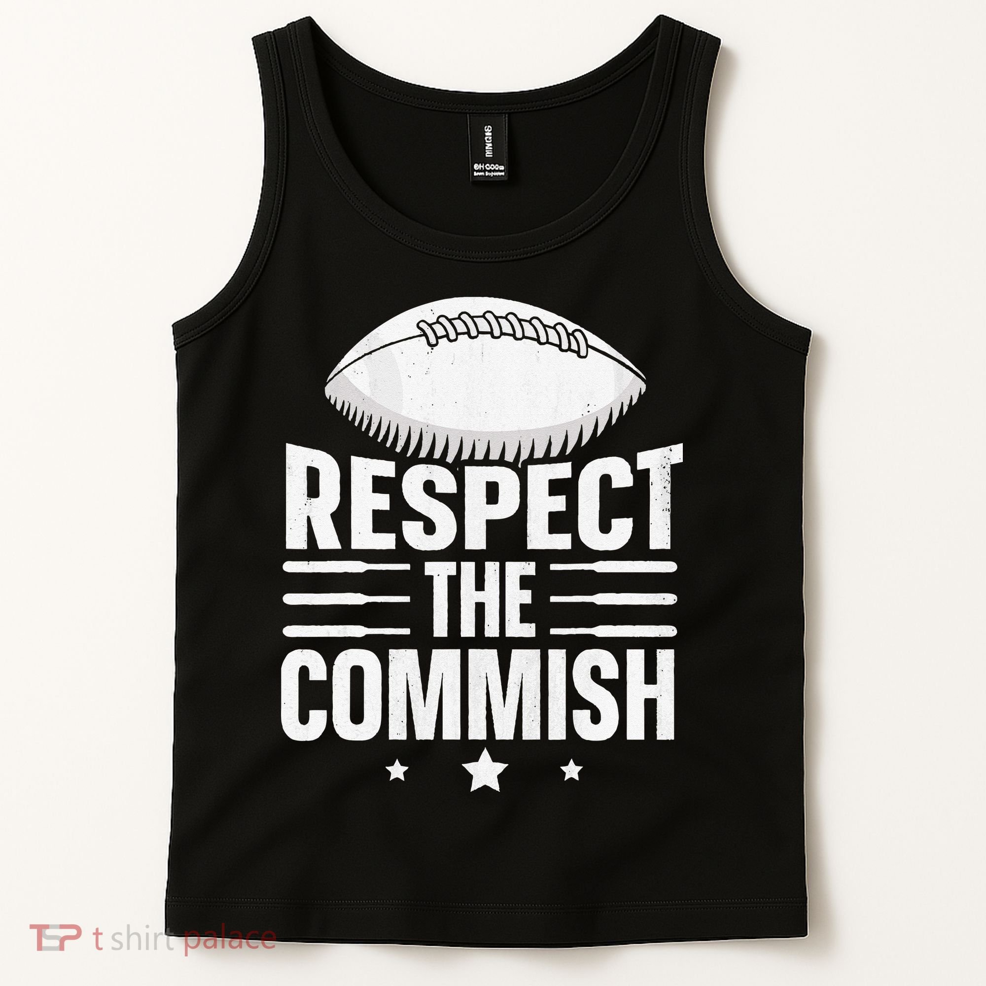 Respect The Commish Fantasy Football Commish Tank Top