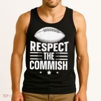 Respect The Commish Fantasy Football Commish Tank Top thumb 3