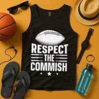 Respect The Commish Fantasy Football Commish Tank Top thumb 4
