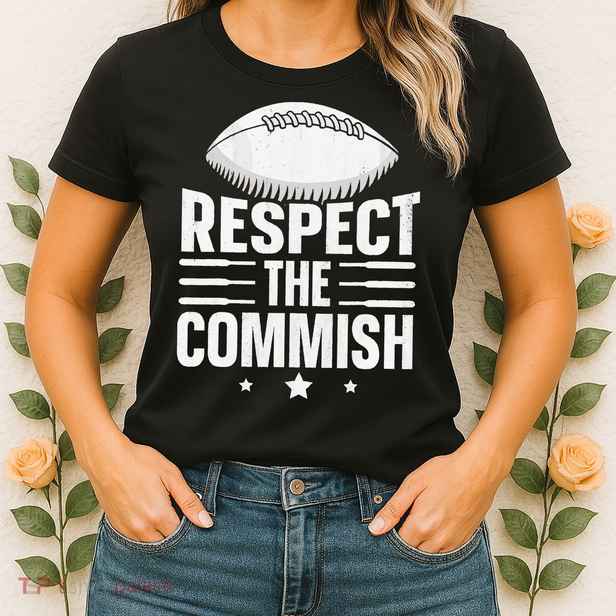 Respect The Commish Fantasy Football Commish Women's T-Shirt