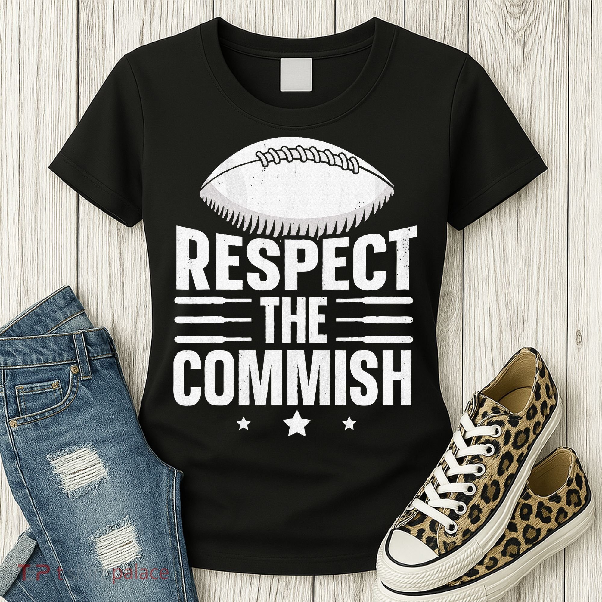 Respect The Commish Fantasy Football Commish Women's T-Shirt