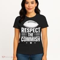 Respect The Commish Fantasy Football Commish Women's T-Shirt thumb 4